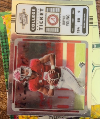 2023 Panini Chronicles Draft Picks Contenders College Ticket #1 Bryce Young — front