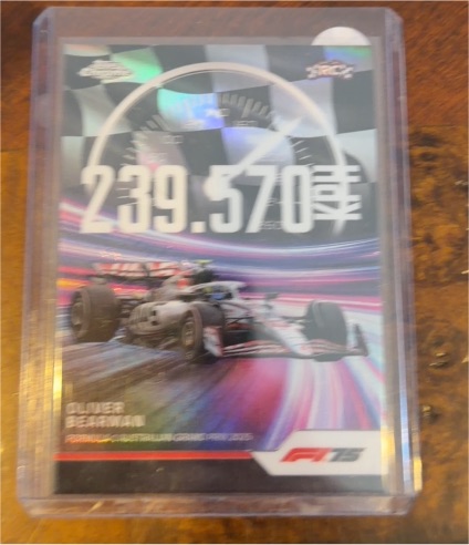 2025 Topps Chrome F1 Oliver Bearman RC Top Speed #TS-7 — front