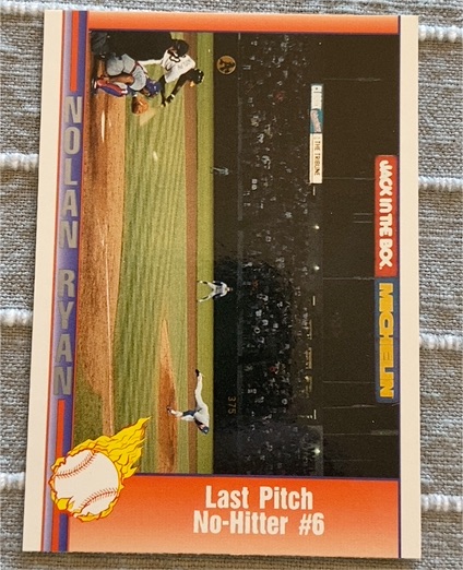 1991 Pacific Nolan Ryan Texas Express #63 Last Pitch No-Hitter #6 — front
