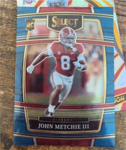 2022 Panini Select Draft Picks #9 John Metchie III RC Concourse Blue — front