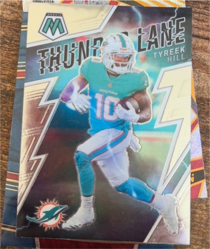 2022 Panini Mosaic #TL-14 Tyreek Hill Thunder Lane Miami Dolphins — front
