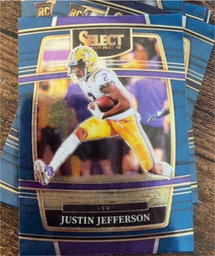2022 Panini Select Draft Picks #49 Justin Jefferson — front