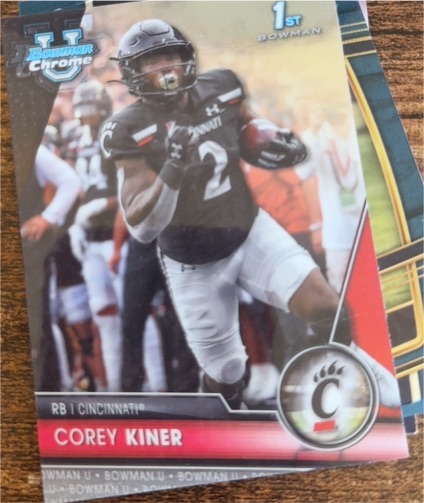 2023 Bowman Chrome University #34 Corey Kiner — front