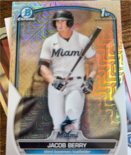 2023 Bowman Chrome Prospects Mojo #BCP-108 Jacob Berry — front