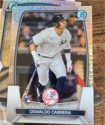 2023 Bowman Chrome #32 Oswaldo Cabrera — front