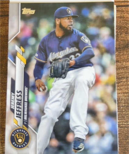 2020 Topps #191 Jeremy Jeffress Milwaukee Brewers — front