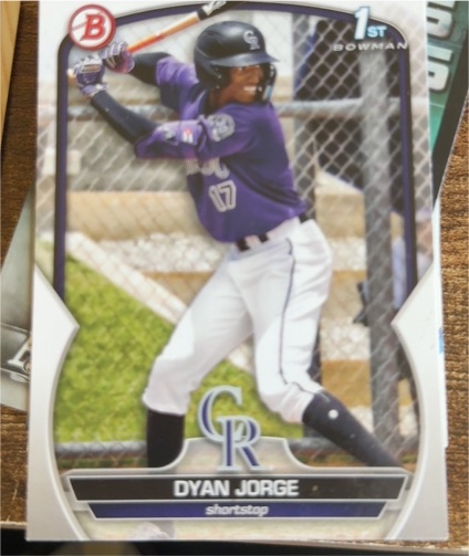 2023 Bowman #BP-22 Dyan Jorge — front