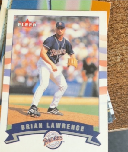 2002 Fleer Brian Lawrence San Diego Padres — front