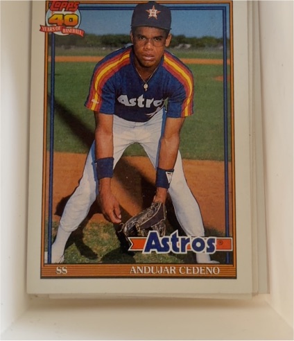 1991 Topps #646 Andujar Cedeno Houston Astros — front