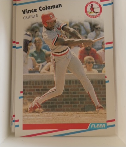 1988 Fleer #27 Vince Coleman — front