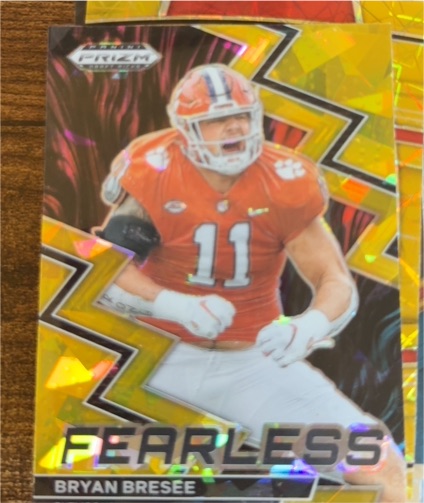 2023 Panini Prizm Draft Picks #F-7 Bryan Bresee Fearless Gold Ice — front