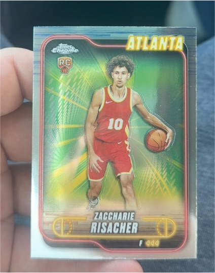 2024-25 Topps Chrome #169 Zaccharie Risacher — front