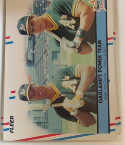 1988 Fleer #624 Mark McGwire / Jose Canseco — front