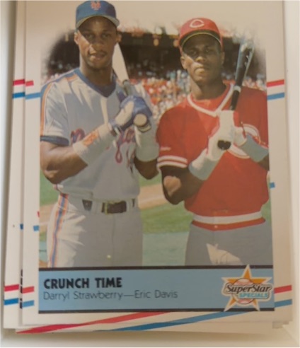 1988 Fleer #637 Darryl Strawberry / Eric Davis — front