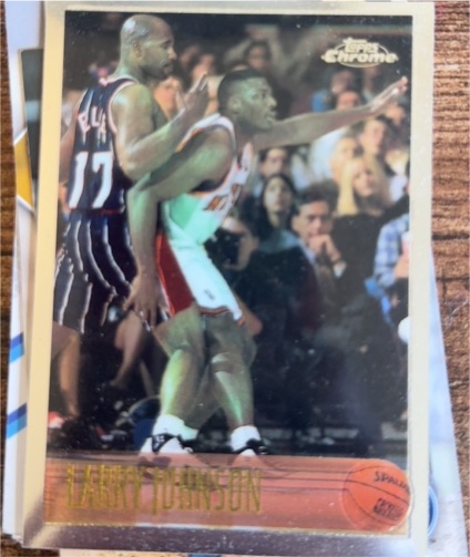 1996 Topps Chrome #149 Larry Johnson — front