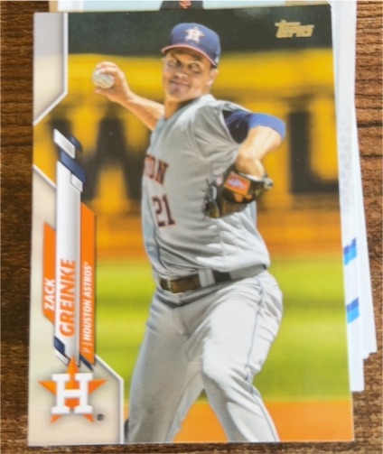 2020 Topps #260 Zack Greinke Houston Astros — front
