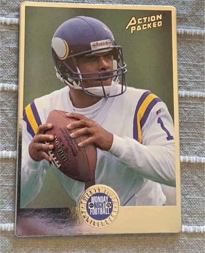 1994 Action Packed Monday Night Football #19 Warren Moon — front