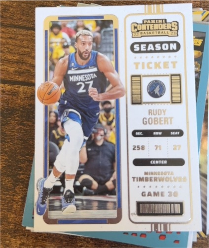 2022-23 Panini Contenders Season Ticket #1 Rudy Gobert — front