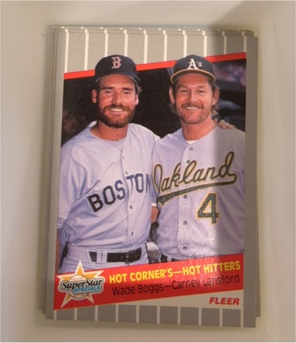 1989 Fleer #633 Wade Boggs / Carney Lansford — front