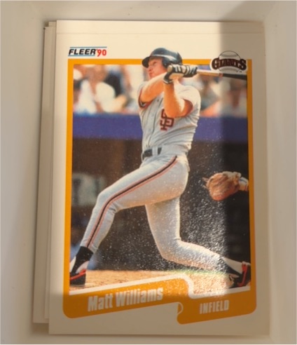 1990 Fleer #75 Matt Williams — front