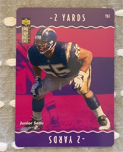 1996 Collector's Choice Update #Y63 Junior Seau — front