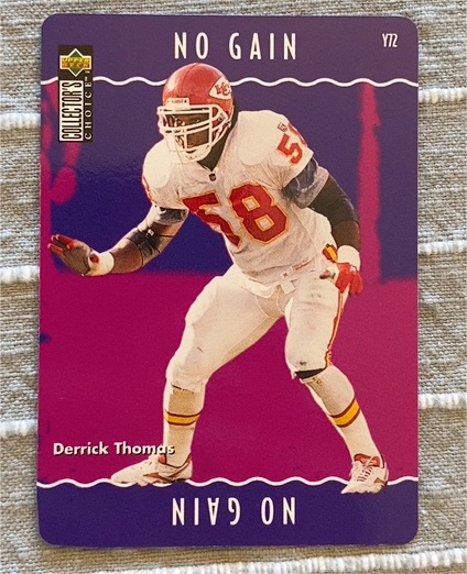 1996 Upper Deck Collector's Choice You Make The Play #Y72 Derrick Thomas — front