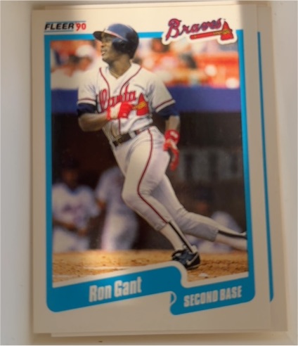 1990 Fleer #582 Ron Gant — front