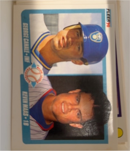 1990 Fleer #641 George Canale / Kevin Maas — front