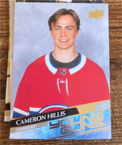 2020-21 Upper Deck Extended Series #705 Cameron Hillis Young Guns Rookie — front