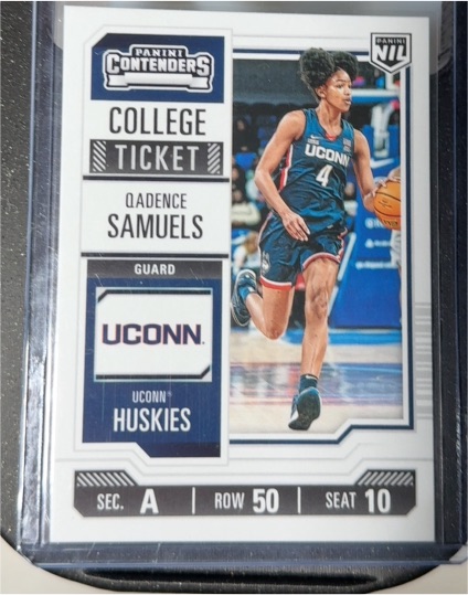 2024-25 Panini Contenders College Ticket #4 Qadence Samuels — front