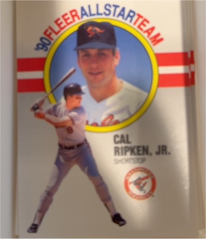 1990 Fleer #8 Cal Ripken, Jr. '90 Fleer All-Star Team — front