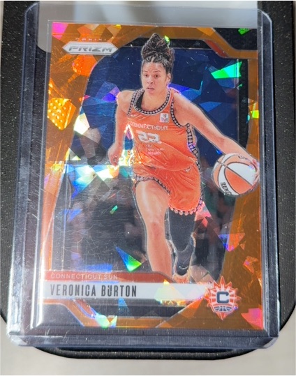 2024 Panini Prizm WNBA #35 Veronica Burton Orange Ice Prizm — front