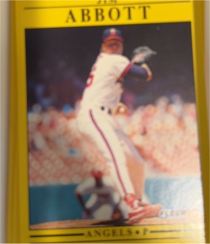 1991 Fleer #305 Jim Abbott — front