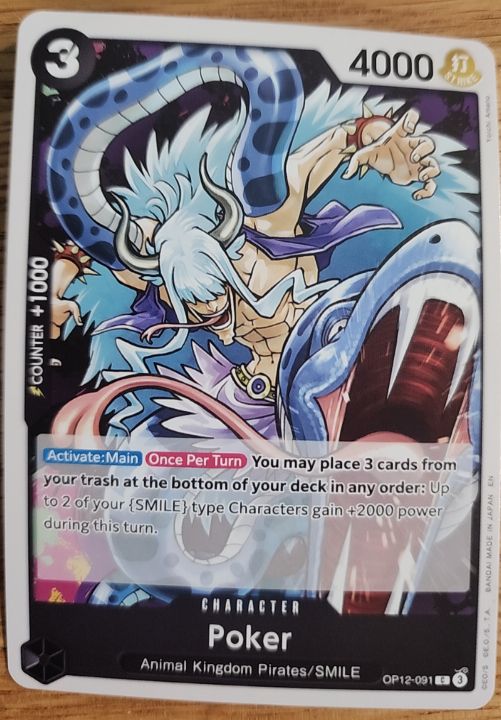 2021 One Piece Legacy of the Master #OP12-091 Poker — front