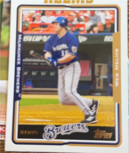 2005 Topps #164 Wes Helms Milwaukee Brewers — front