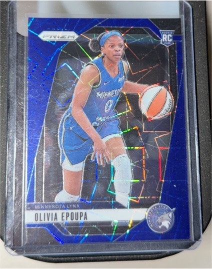 2024 Panini Prizm WNBA #95 Olivia Epoupa Blue Velocity Prizm Rookie — front
