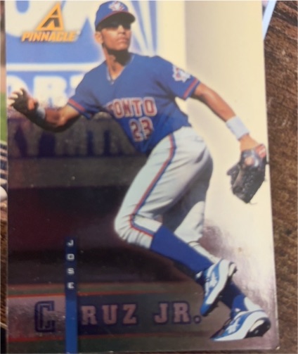 1996 Pinnacle #23 Jose Cruz Jr. — front