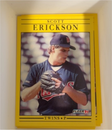1991 Fleer #608 Scott Erickson — front