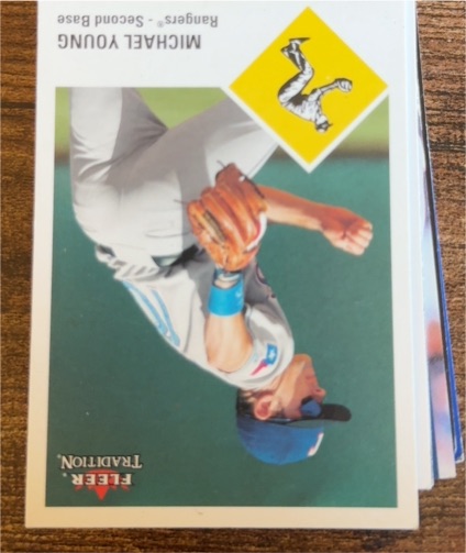 2003 Fleer Tradition Michael Young #Second Base — front