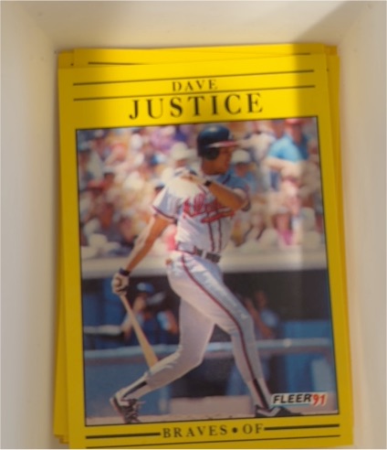 1991 Fleer #693 Dave Justice — front
