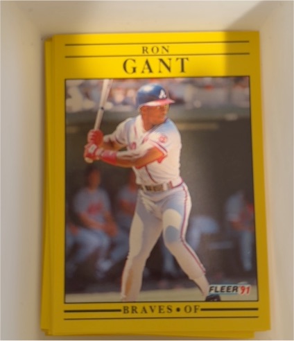 1991 Fleer #688a Ron Gant — front