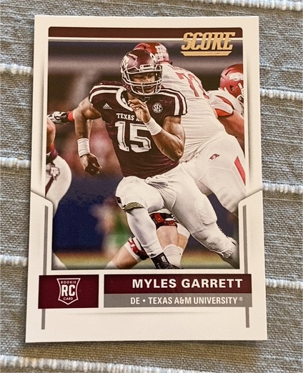 2017 Panini Score #337 Myles Garrett — front