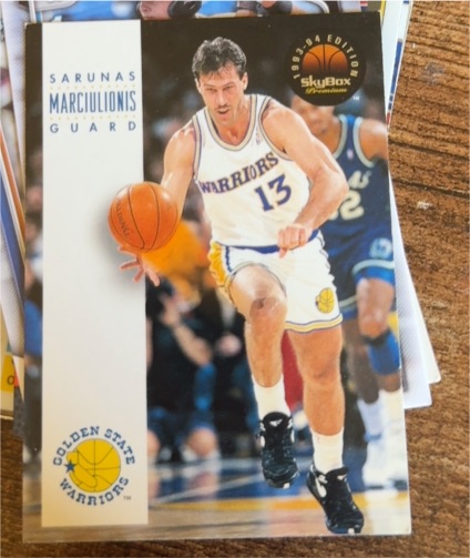 1993-94 SkyBox Premium #75 Sarunas Marciulionis — front