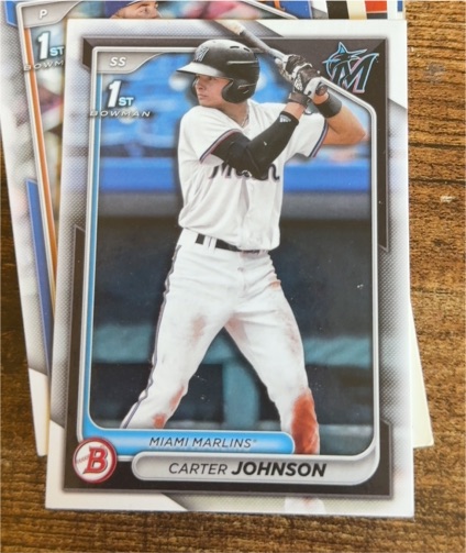 2024 Bowman Draft #BD-12 Carter Johnson — front