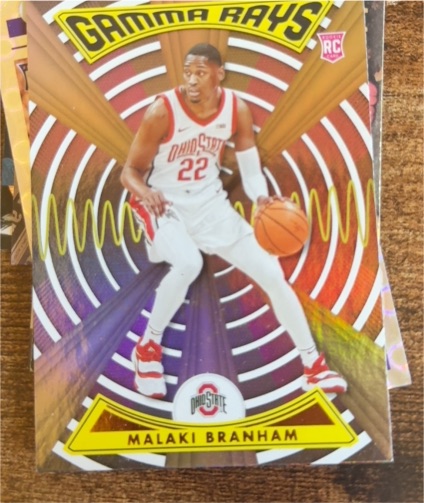 2022-23 Panini Chronicles Draft Picks Gamma Rays #ZG-MBR Malaki Branham — front