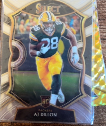 2020 Panini Select #AJ Dillon Rookie Card — front