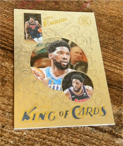2021-22 Panini Illusions #4 Joel Embiid King of Cards — front