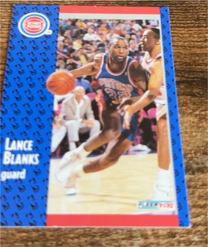 1991-92 Fleer #279 Lance Blanks — front