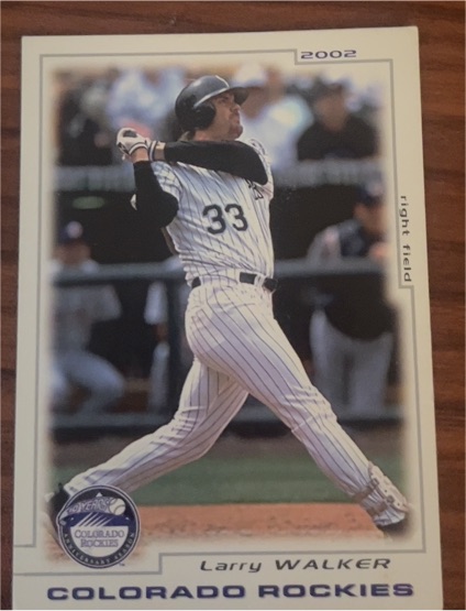2002 Grandstand Colorado Rockies Larry Walker — front