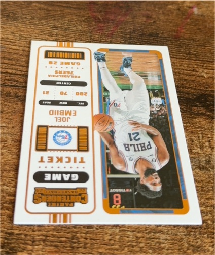2022-23 Panini Contenders Game Ticket #21 Joel Embiid — front